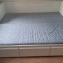 IKEA Hemnes bed with 3 drawers and two mattresses Image 3