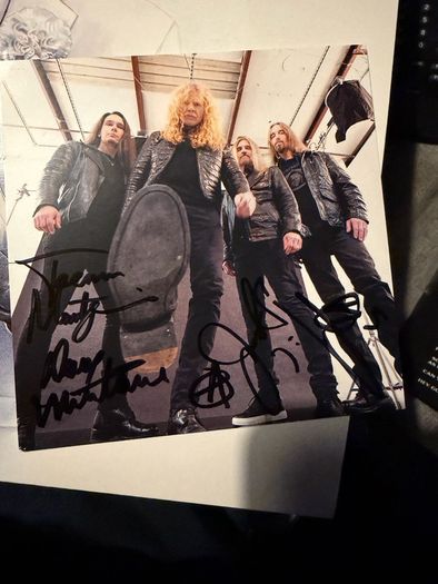 Megadeth Blue ghostly vinyl with signed post card