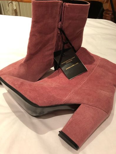 Pink Corduroy Boots