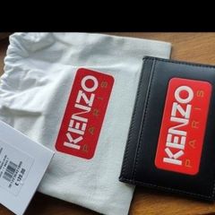 New Kenzo Paris Buffed Leather Card Holder Wallet