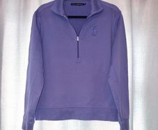 Ralph Lauren Golf Lavender Quarter Zip Sweatshirt/Pullover. Womens/Unisex Preppy Quarter Zip Size XL