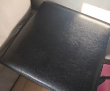 storage box x 2 faux leather pouffe