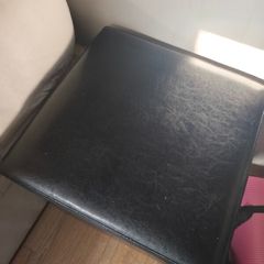 storage box x 2 faux leather pouffe
