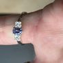9ct White Gold Tanzanite and Diamond Engagement/Dress Ring Image 2