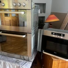 Whirlpool double oven and microwave