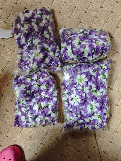 purple faux flowers bundle wholesale