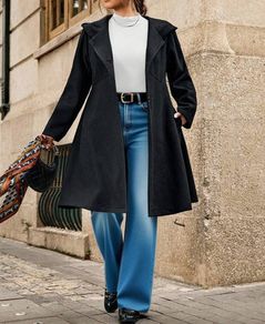 BNWT Black Coat with a Hood size 20 + matching scarves available