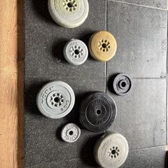 Gym Weightlifting Plates, Cheap, Various Sizes.