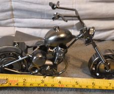 White metal made motor bike