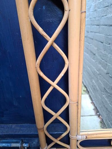 2 x Vintage Rattan/Bamboo Mirrors