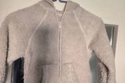 Girls Fluffy Fleece Zip-Up Hoodie