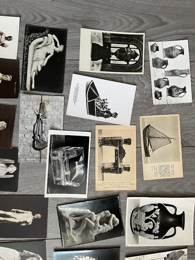 Vintage postcards of statues & artwork x 38. 3 for 1 euro or 10 quid the lot