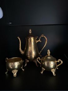 Antique Gold Plated Teapot Set