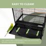 Pets, Bird Cage, , Transport Wheels, Brakes, Top Opening, Removable Tray, 8 Doors, Large Size, 95 x 43 x 61.5 cm, Feeders, Drinks, Rest Hangers Image 4