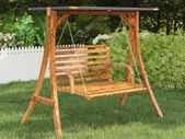 Swing Frame with Anthracite Roof Spruce Wood with Teak Finish