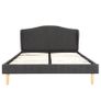 Bed Frame Dark Grey Fabric 135x190 cm Image 2