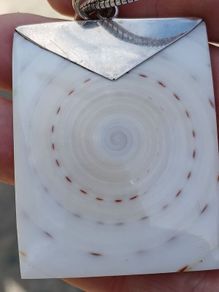 Stunning Sterling Silver Natural Shell Pendant Set.