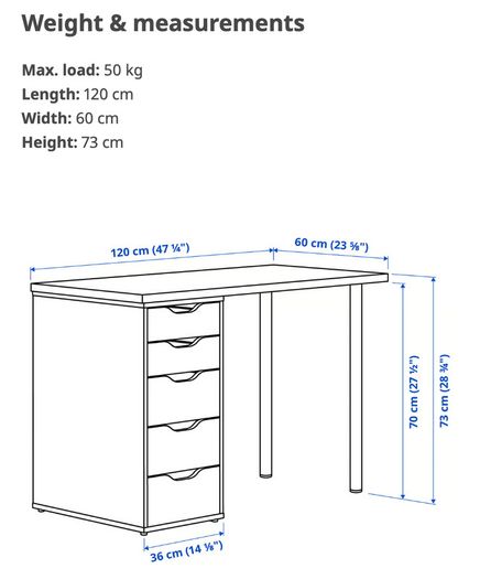 IKEA Lagkapten/Alex Desk