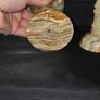 1980's Onyx and Brass Italian Candlesticks Image 6