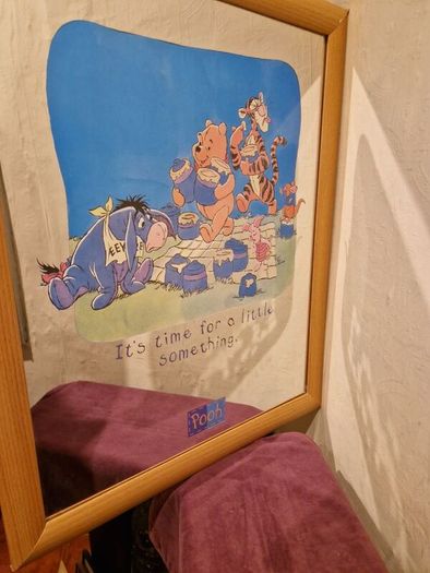 Vintage Winnie the Pooh framed mirror picture