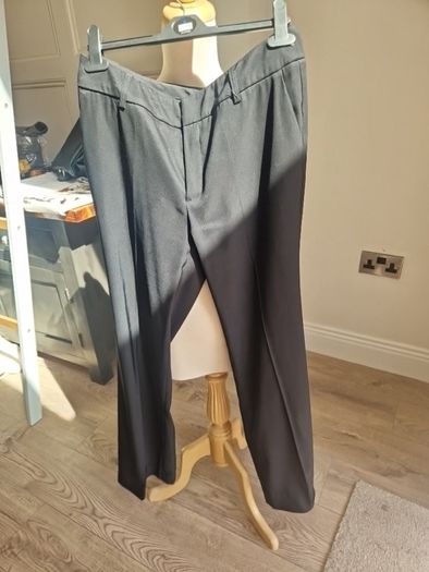 black bootleg trousers