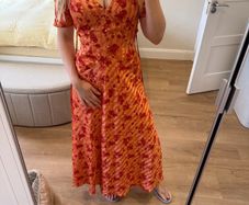 ASOS Wedding guest dress orange. UK 8/ EU 36