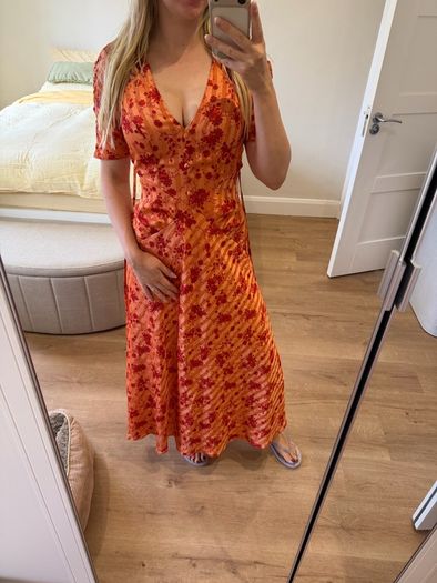 ASOS Wedding guest dress orange. UK 8/ EU 36