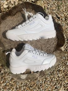 New Premium White FILA II Disruptors