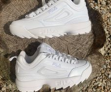 New Premium White FILA II Disruptors