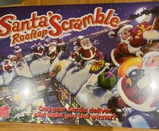 Santa's Rooftop Scramble -Christmas Board Game - Xmas
