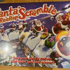 Santa's Rooftop Scramble -Christmas Board Game - Xmas