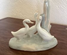 Vintage Neo Lladro Goslings in Garden