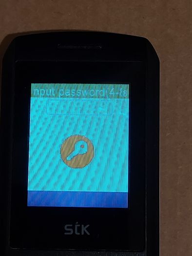 STK Hand held Mobile phone, model R45l, Password locked, Dual Sim, excellent cosmetic condition