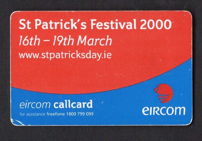 2000 Ireland 10 unit St Patrick's Festival in the year 2000 (ODS3) Call Card Used
