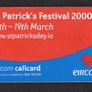 2000 Ireland 10 unit St Patrick's Festival in the year 2000 (ODS3) Call Card Used Image 2