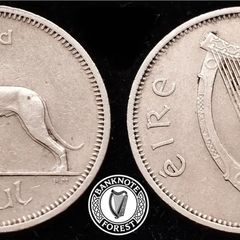[#315] - Ireland 1967 | 6 Pence | Wolfhound | KM.13a