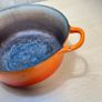Le Creuset Cast Round Iron Casserole Dutch Pot & Lid 22cm Size D Volcanic Orange Image 8