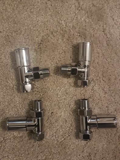 2 Radiator valve set chrome
