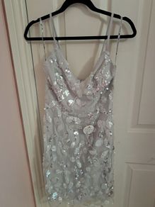 Chi Chi silver sequin bodycon dress