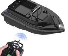 GPS Fishing Bait Boat with Large Capacity Containers Wireless Bait Boat with 16-points GPS Positioning Function 2kg Bait Capacity with 400-500m Remote Range with Storage Bag