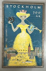 Original 1953 Stockholm Vintage Poster - Curt Blix