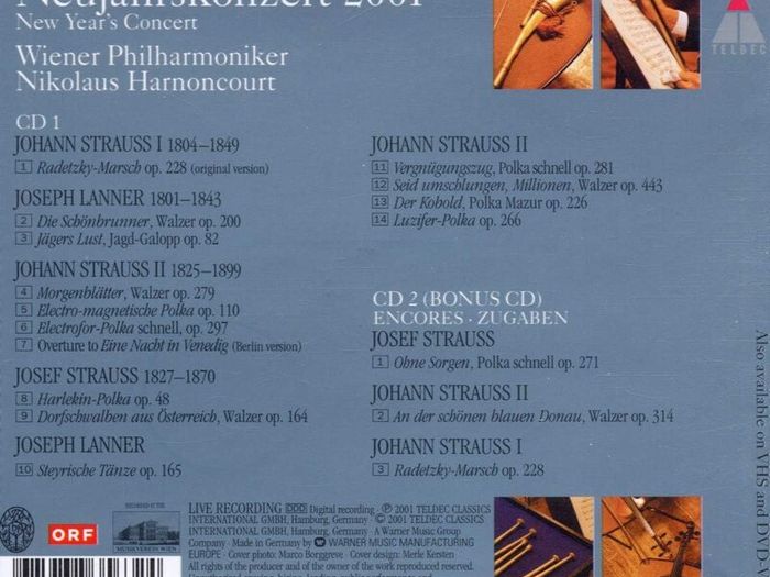 New Year's Concert 2001. 2 x CD. Free Postage!
