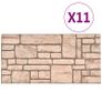 3D Wall Panels with Beige Brick Design 11 pcs EPS Image 2