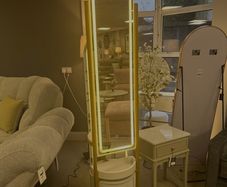 Rotating LED Dressimg  Mirror with Drawers