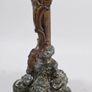 1930s Art Deco bronze/metal lamp with original shade Image 5