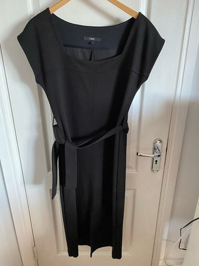 Next ladies black dress with belt