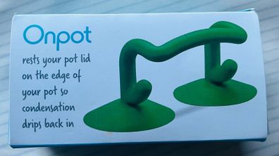 Lid holder green kitchen utensil, Onpot, Dreamfarm