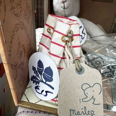 Maileg Mouse - Beach Picnic in Striped Bag