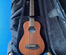 Ukulele bass with matching hard case