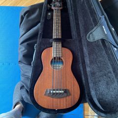 Ukulele bass with matching hard case